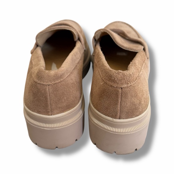 Patina x Portland Leather Beige Zoe Chunky Suede Loafers Minimal Academia Size 8 - Picture 5 of 11